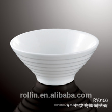 2016 novo estilo de alta qualidade cerâmica tigela branca